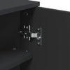 Schwarzer Badezimmer-Eckspiegelschrank Ladiszlau 30x24x60cm