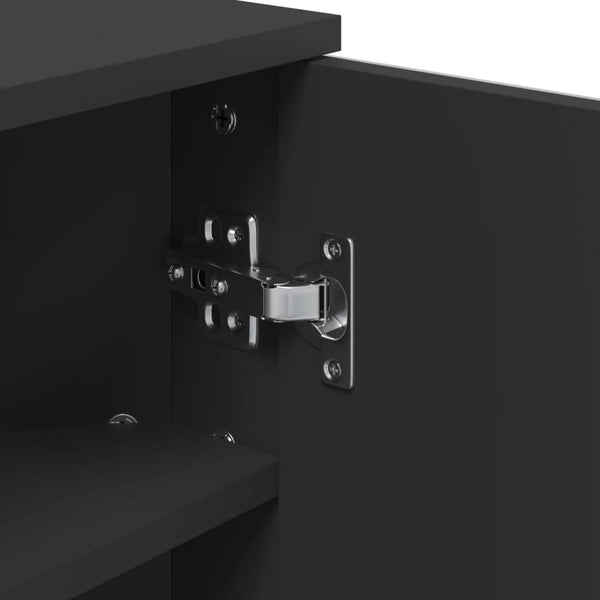 Schwarzer Badezimmer-Eckspiegelschrank Ladiszlau 30x24x60cm