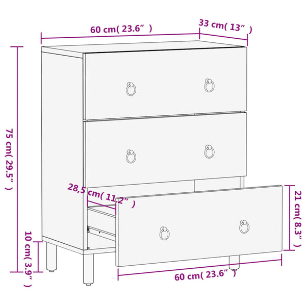 Sideboard Emra 60x33x75cm (Mangoholz)