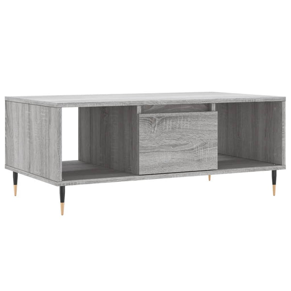 Grauer Couchtisch Burtea 90x50x36,5cm (Holz)