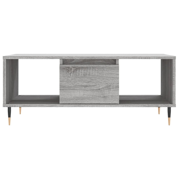 Grauer Couchtisch Burtea 90x50x36,5cm (Holz)