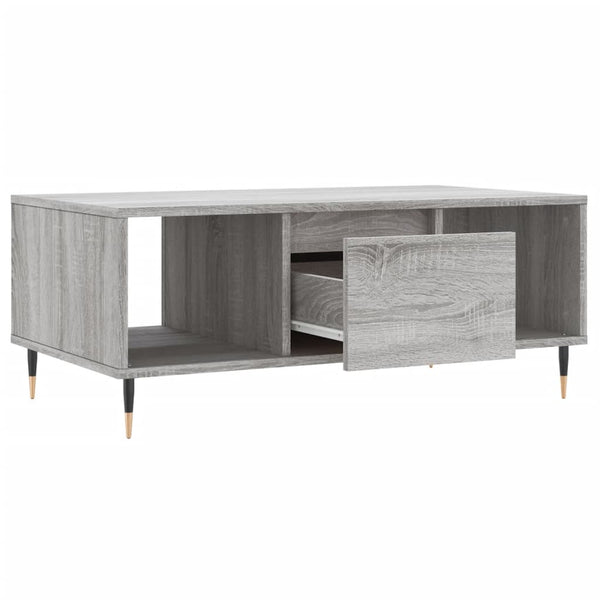 Grauer Couchtisch Burtea 90x50x36,5cm (Holz)