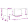 Grauer Couchtisch Burtea 90x50x36,5cm (Holz)