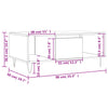 Couchtisch Luminita 90x50x36,5cm (Holz), schwarz