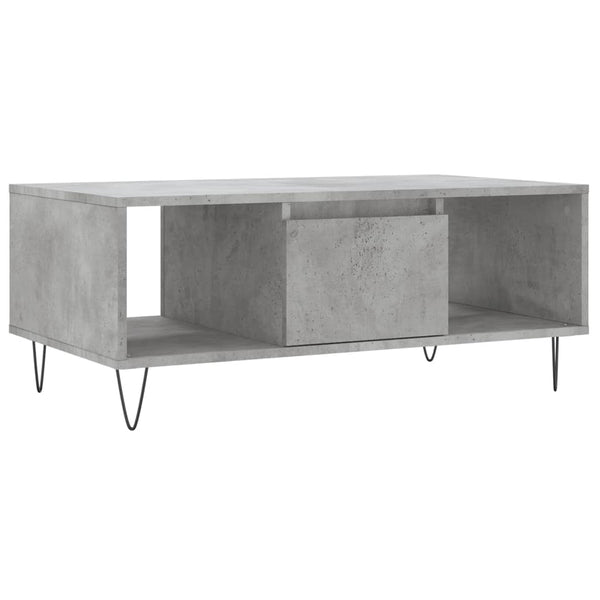 Betongrauer Couchtisch Luminita 90x50x36,5cm (Holz)