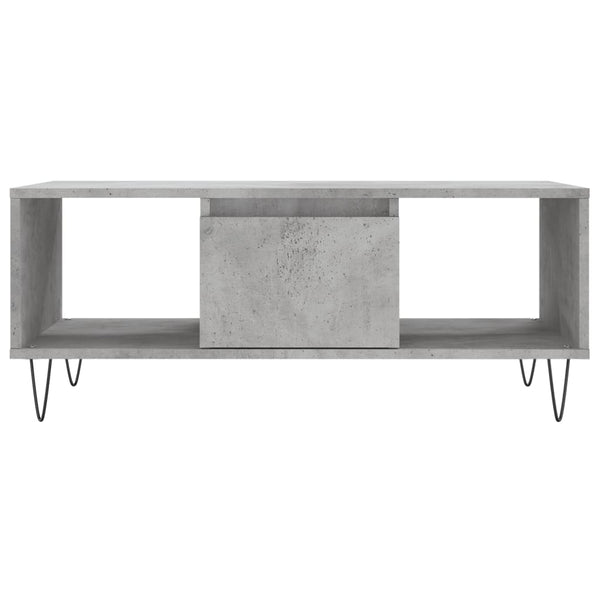 Betongrauer Couchtisch Luminita 90x50x36,5cm (Holz)