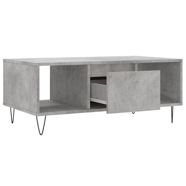 Betongrauer Couchtisch Luminita 90x50x36,5cm (Holz)