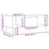 Betongrauer Couchtisch Luminita 90x50x36,5cm (Holz)