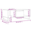 Couchtisch Mvasile schwarz 90x50x36,5cm (Holz)