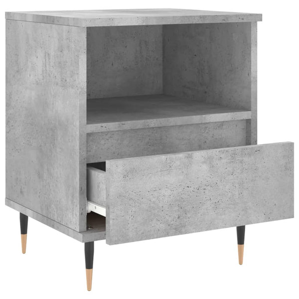 Nachttisch Stamatis 40x35x50cm in Betonoptik (Holz)