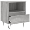 Grauer Nachttisch Kila 40x35x50cm (Holz)