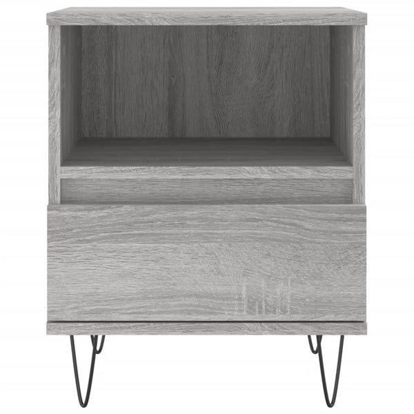 Grauer Nachttisch Kila 40x35x50cm (Holz)