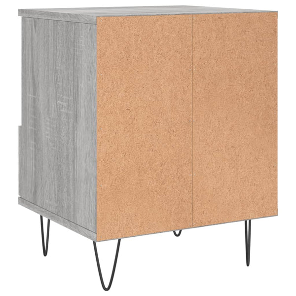Grauer Nachttisch Kila 40x35x50cm (Holz)