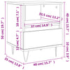 Grauer Nachttisch Kila 40x35x50cm (Holz)