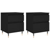 Schwarze Nachttische Iralion 40x35x50cm (2er-Set aus Holz)