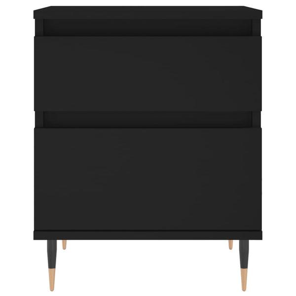 Schwarze Nachttische Iralion 40x35x50cm (2er-Set aus Holz)