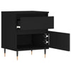 Schwarze Nachttische Iralion 40x35x50cm (2er-Set aus Holz)