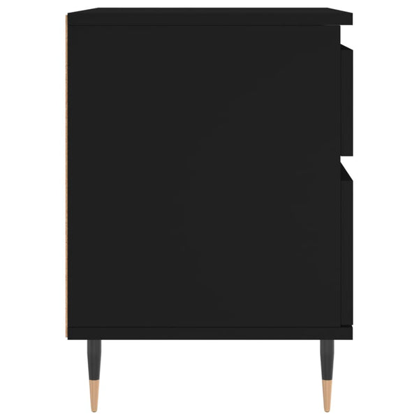 Schwarze Nachttische Iralion 40x35x50cm (2er-Set aus Holz)
