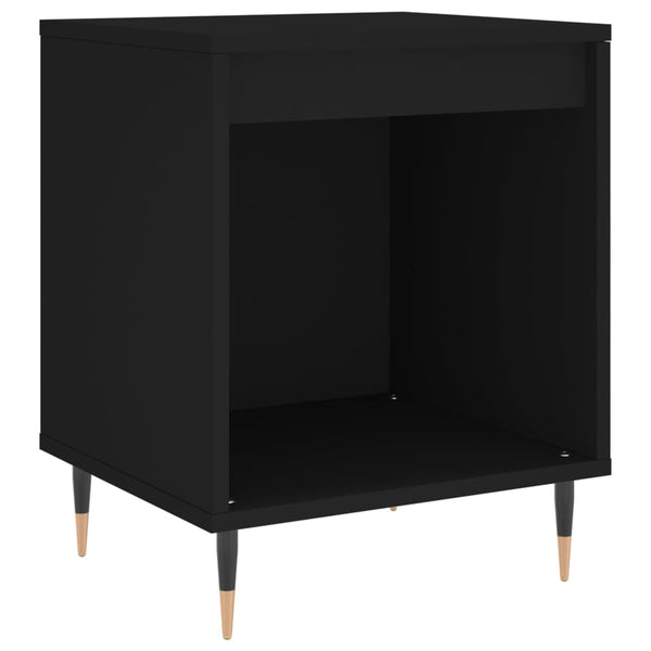 Schwarze Nachttische Borbandi 40x35x50cm (2 Stück aus Holz)