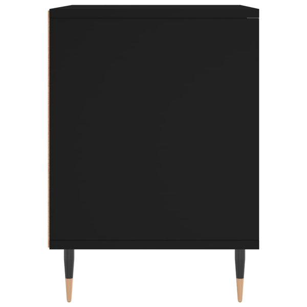 Schwarze Nachttische Borbandi 40x35x50cm (2 Stück aus Holz)
