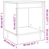 Nachttisch Betongrau Borbandi 40x35x50cm (Holz)