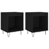 Schwarze Nachttische Jageta 40x35x50cm (2er Set aus Holz)