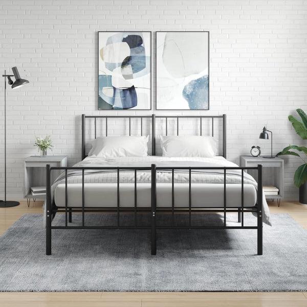 Harmaa yöpöydät Jageta 40x35x50cm (2 kpl sonoma puinen)