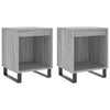 Graue Nachttische Elvi 40x35x50cm (2 Stk. Sonoma-Holz)