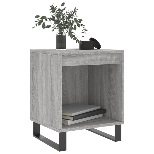 Graue Nachttische Elvi 40x35x50cm (2 Stk. Sonoma-Holz)