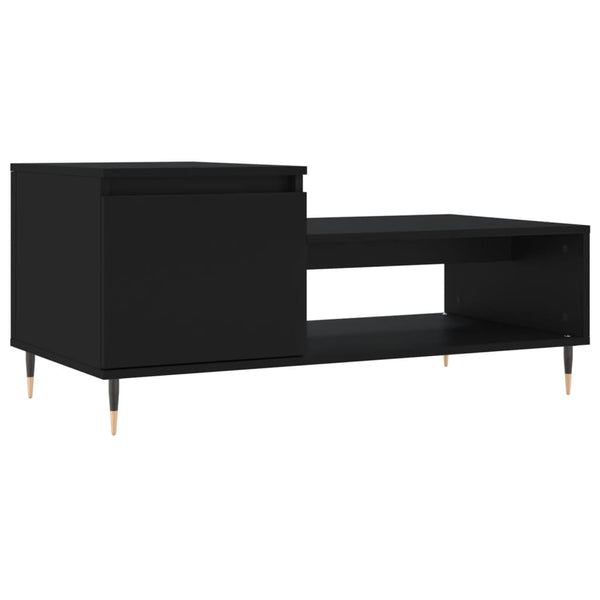 Schwarzer Couchtisch Florence 100x50x45cm (Holz)