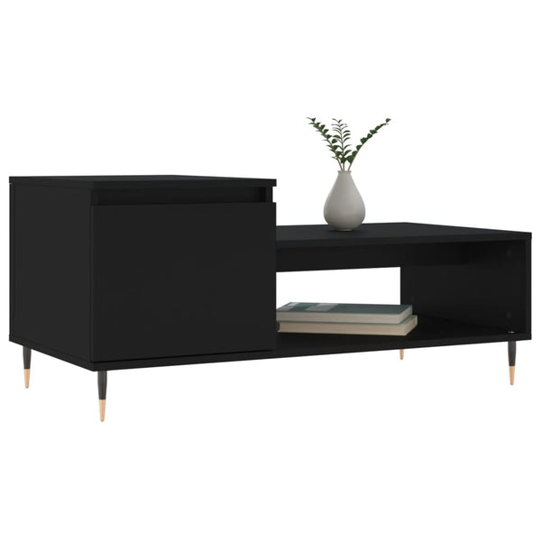 Schwarzer Couchtisch Florence 100x50x45cm (Holz)