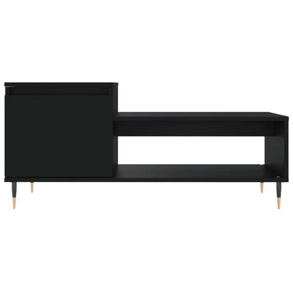 Schwarzer Couchtisch Florence 100x50x45cm (Holz)