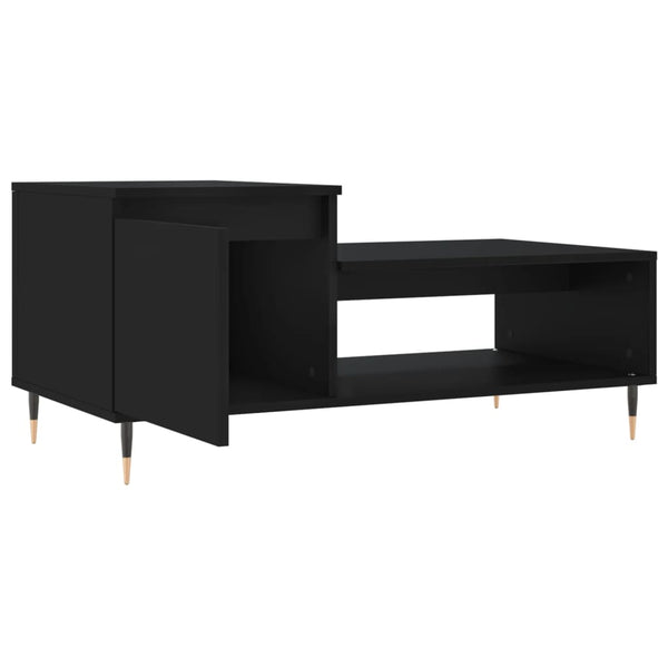Schwarzer Couchtisch Florence 100x50x45cm (Holz)