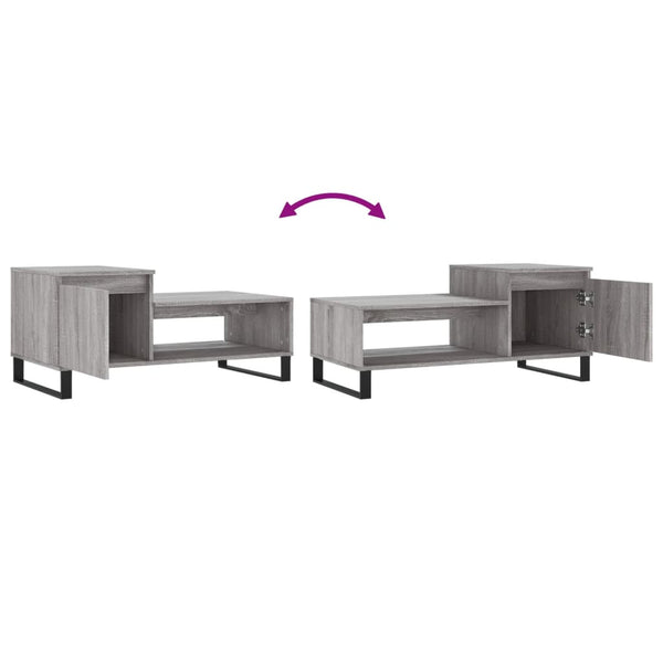 Grauer Couchtisch Kund 100x50x45cm (Holz)
