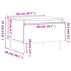 Weißer Couchtisch Anidor 50x46x35cm (Holz)