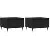Schwarze Couchtische Anidor 50x46x35cm (2er Set, Holz)
