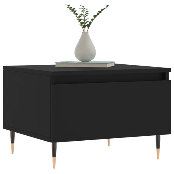 Schwarze Couchtische Anidor 50x46x35cm (2er Set, Holz)