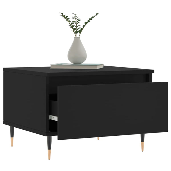 Schwarze Couchtische Anidor 50x46x35cm (2er Set, Holz)