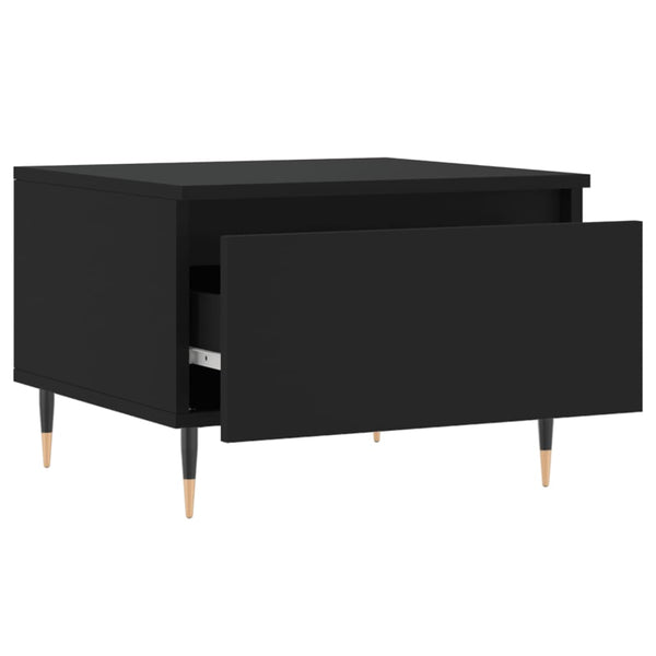 Schwarze Couchtische Anidor 50x46x35cm (2er Set, Holz)