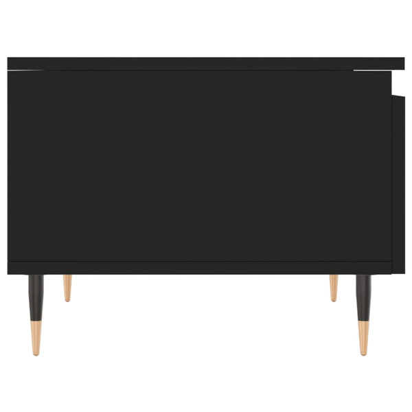Schwarze Couchtische Anidor 50x46x35cm (2er Set, Holz)
