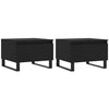 Schwarze Couchtische Giacinta 50x46x35cm (2 Stück, Holz)