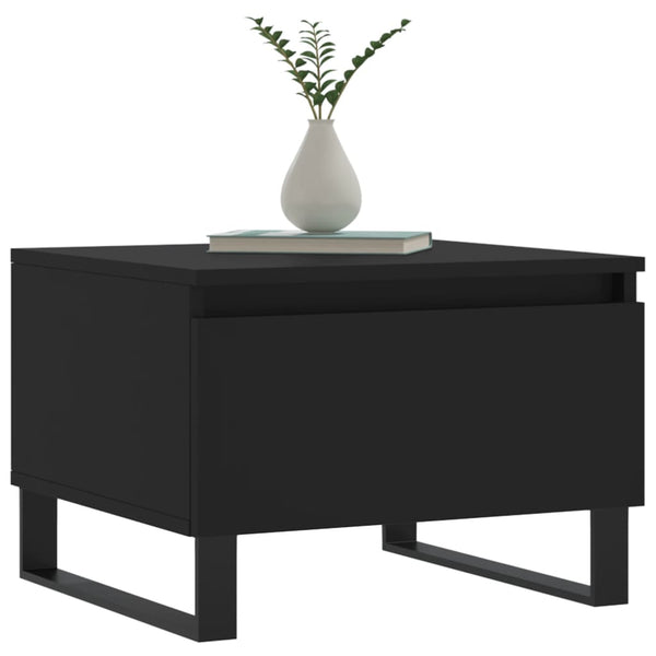Schwarze Couchtische Giacinta 50x46x35cm (2 Stück, Holz)