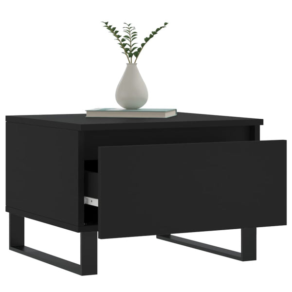 Schwarze Couchtische Giacinta 50x46x35cm (2 Stück, Holz)