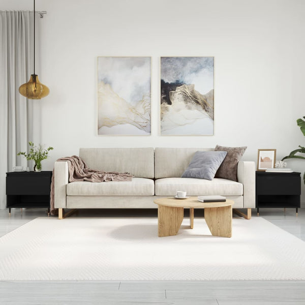 Schwarze Couchtische Fagarasan 50x46x50cm (2 Stück Holz)