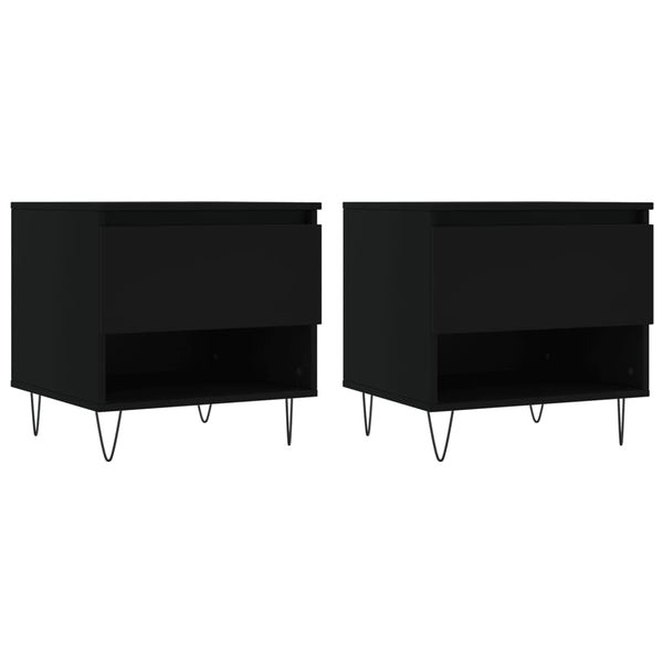Schwarze Couchtische Tipra 50x46x50cm (2 Stück Holz)