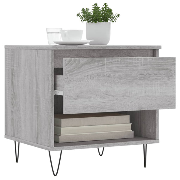 Harmaa sohvapöydät Tipra 50x46x50cm (2 kpl sonoma puinen)