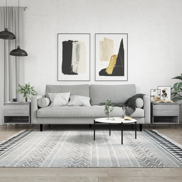Harmaa sohvapöydät Tipra 50x46x50cm (2 kpl sonoma puinen)