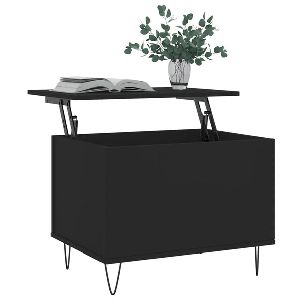 Schwarzer Couchtisch Lagusi 60x44,5x45cm (Holz)