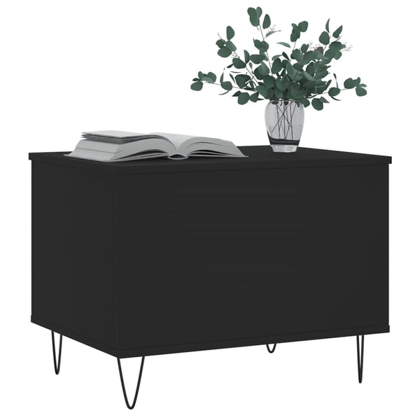 Schwarzer Couchtisch Lagusi 60x44,5x45cm (Holz)