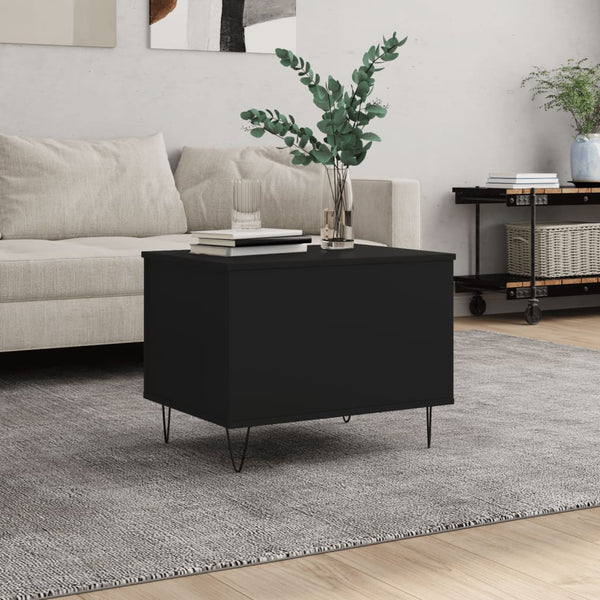 Schwarzer Couchtisch Lagusi 60x44,5x45cm (Holz)